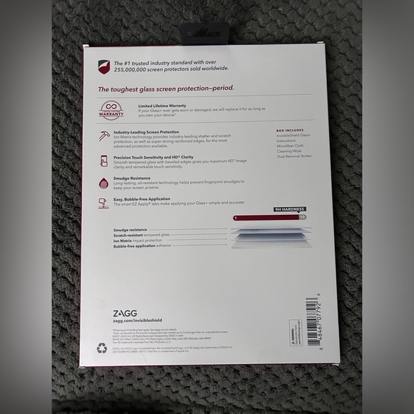 Zagg Invisible Shield Glass + Shield for iPad Pro 11" Gen. 1 & 2 ~ Brand New - Picture 2 of 5